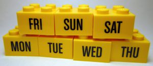Lego 853195 Brick Calendar Days of the Week