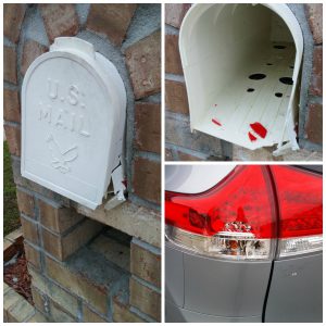 Mailbox damage collage