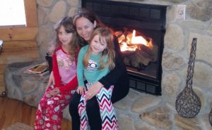 Mommy and daughters in TN Cabin
