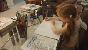 Granddaughter and Grandmother drawing together